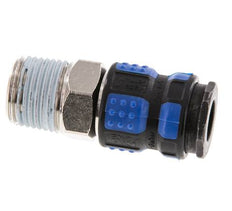 Laiton nickelé Coupleur pneumatique DN 7.8 Douille R 1/2 pouce Mâle