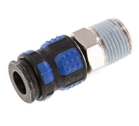Laiton nickelé Coupleur pneumatique DN 7.8 Douille R 1/2 pouce Mâle