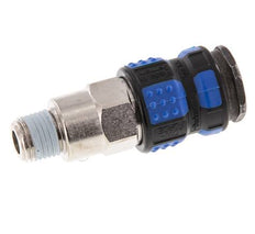 Laiton nickelé Coupleur pneumatique DN 7.8 Douille R 1/4 pouce Mâle