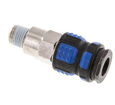Laiton nickelé Coupleur pneumatique DN 7.8 Douille R 1/4 pouce Mâle