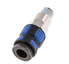 Laiton nickelé Coupleur pneumatique DN 7.8 Douille R 1/4 pouce Mâle