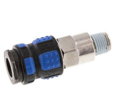 Laiton nickelé Coupleur pneumatique DN 7.8 Douille R 1/4 pouce Mâle