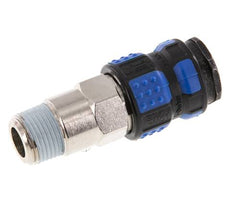 Laiton nickelé Coupleur pneumatique DN 7.8 Douille R 3/8 pouce Mâle