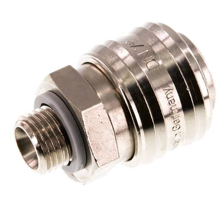 Laiton nickelé DN 7.2 (Euro) Coupleur pneumatique Douille G 1/4 pouce Mâle