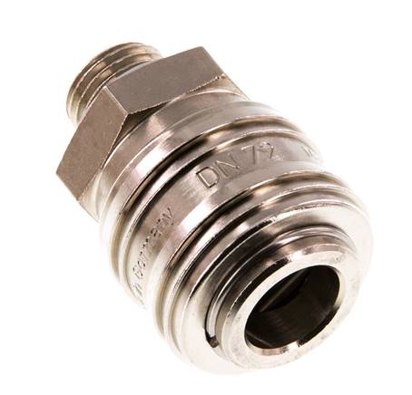 Laiton nickelé DN 7.2 (Euro) Coupleur pneumatique Douille G 1/4 pouce Mâle