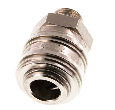 Laiton nickelé DN 7.2 (Euro) Coupleur pneumatique Douille G 1/4 pouce Mâle