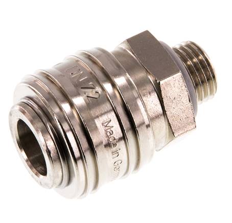 Laiton nickelé DN 7.2 (Euro) Coupleur pneumatique Douille G 1/4 pouce Mâle