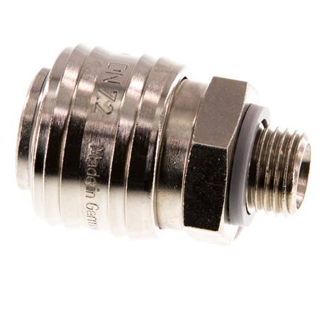 Laiton nickelé DN 7.2 (Euro) Coupleur pneumatique Douille G 1/4 pouce Mâle
