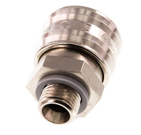 Laiton nickelé DN 7.2 (Euro) Coupleur pneumatique Douille G 1/4 pouce Mâle