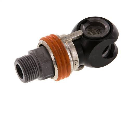 Steel DN 8 Safety Air Coupling Socket G 3/8 inch Male