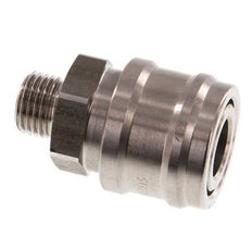 Stainless steel DN 7.2 (Euro) Air Coupling Socket G 1/4 inch Male Double Shut-Off
