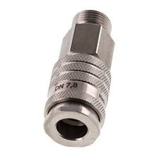 Acier inoxydable DN 7.8 Air Coupling Socket G 3/8 inch Male Double Shut-Off