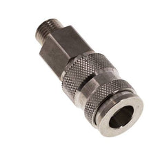 Acier inoxydable 316L DN 7.8 Air Coupling Socket G 1/4 inch Male Double Shut-Off