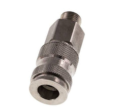 Acier inoxydable 316L DN 7.8 Air Coupling Socket G 1/4 inch Male Double Shut-Off