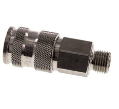 Acier inoxydable 316L DN 7.8 Air Coupling Socket G 1/4 inch Male Double Shut-Off
