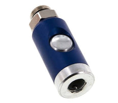 Acier trempé DN 7.4 Manchon de sécurité pour raccord pneumatique avec bouton-poussoir G 3/8 pouce mâle