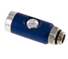 Acier trempé DN 7.4 Manchon de sécurité pour raccord pneumatique avec bouton-poussoir G 3/8 pouce mâle