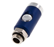 Acier trempé DN 7.4 Manchon de sécurité pour raccord pneumatique avec bouton-poussoir G 3/8 pouce mâle