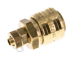 Brass DN 7.2 (Euro) Air Coupling Socket 6x8 mm Union Nut