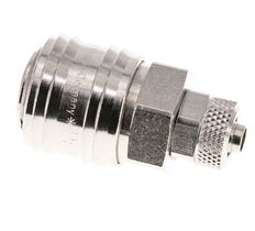 Laiton nickelé DN 7.2 (Euro) Coupleur d'air Douille 6x8 mm Écrou-union Double obturation
