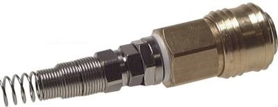 Hardened steel DN 7.2 (Euro) Air Coupling Socket 6x8 mm Union Nut Bend-Protect Rotatable