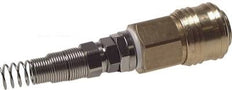 Hardened steel DN 7.2 (Euro) Air Coupling Socket 6x8 mm Union Nut Bend-Protect Rotatable