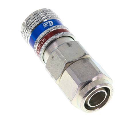 Acier/laiton DN 7.6 (7.2 Euro) Coupleur aérien de sécurité Douille 11x16 mm (streamline) Écrou-raccord