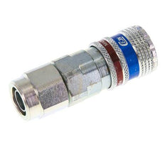 Acier/laiton DN 7.6 (7.2 Euro) Coupleur d'air de sécurité Douille 9.5x13.5 mm (streamline) Écrou-raccord