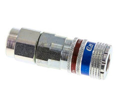 Acier/laiton DN 7.6 (7.2 Euro) Coupleur d'air de sécurité Douille 9.5x13.5 mm (streamline) Écrou-raccord