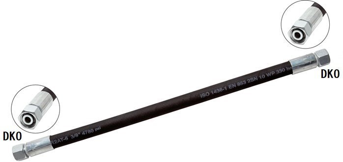 2SN Hydraulic Hose With M16x1.5 DKO/DKO Fitting 315 bar (OP) 2.4 m