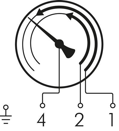 Manomètre de Contact Double NO 0..4bar (58psi) en Acier Inoxydable 100mm Classe 1 Sous Connexion