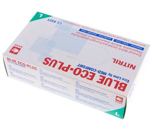 Gants jetables non poudrés en nitrile Taille L (100 pièces) Covid