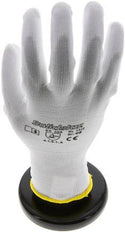 Protective Gloves Fine Knit PU Coating White Size 7 [10 Pieces]