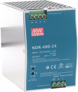 Mean Well NDR Alimentation universelle 24V 20A | NDR-480-24