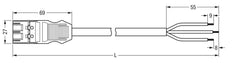 Pre-Assembled 3-Pole Connection Cable With Open End - 771-9393/266-301
