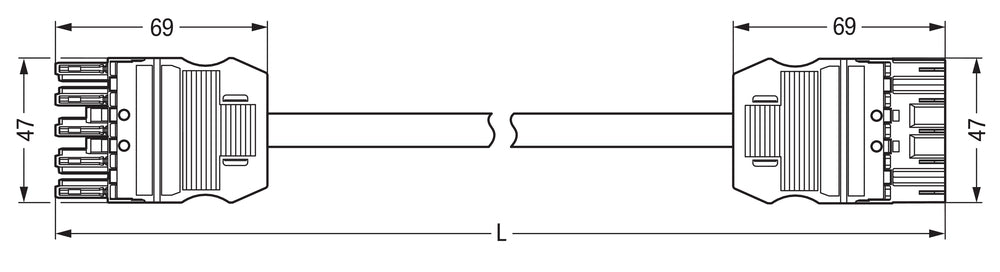 Pre-Assembled 5-Pole Cable With Socket And Plug CCA - 771-9385/066-301