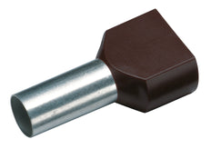 Ferrules À Deux Fils 2x1.5mm2 Noir Isolé - 182412 [100 Pièces]
