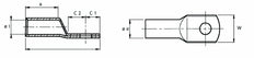 Cimco Press Cable Lug For Copper Cable - 180696 [100 Pieces]