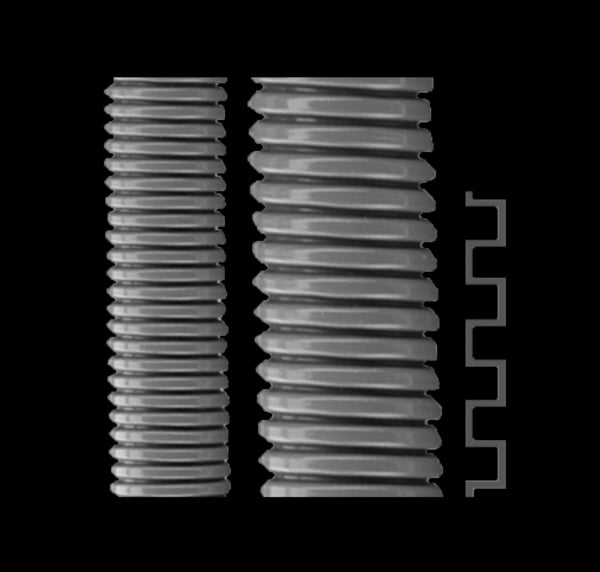 Flexa steinheimer ROHRFLEX Plastique strié Tuyau pour câble - 841720 [50 Mètres]