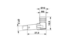 Phoenix Contact SAC-3P-5.0-PUR/M Sensor/Actor Cable With Connector - 1669631