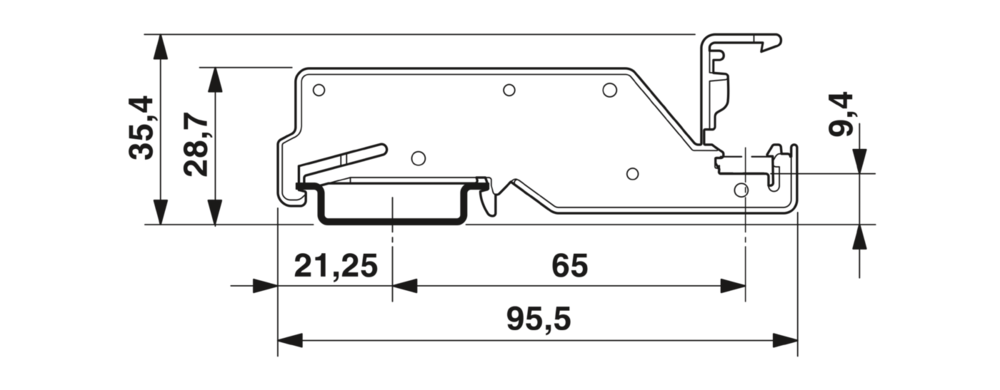 Phoenix Contact Support pour rail d'alimentation - 3026489 [2 pièces]