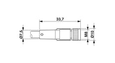 Phoenix Contact SAC-4P-5.0-PUR/M Câble pour capteurs/acteurs avec connecteur - 1681868
