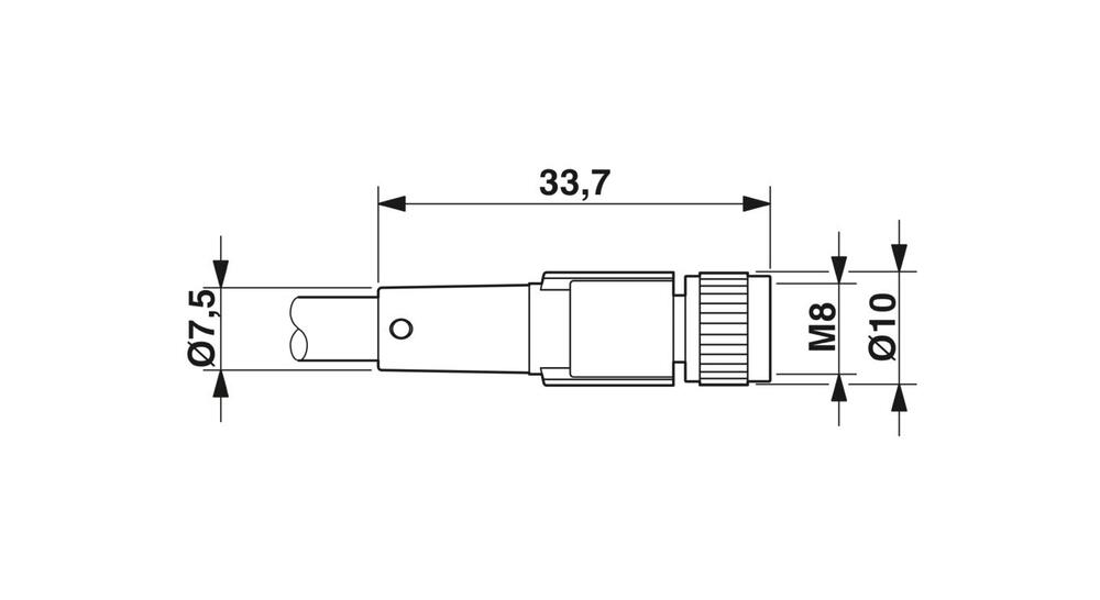 Phoenix Contact SAC-3P-10.0-PUR/M Câble pour capteurs/acteurs avec connecteur - 1694101