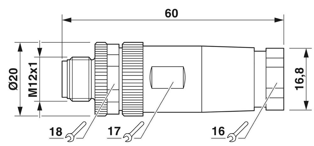 Phoenix Contact Round (Industrial) Connector - 1513334