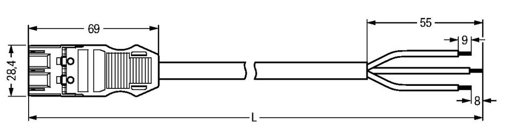 Wago Winsta Midi Patch Cord Installation De Bâtiment Ajustable - 771-9993/217-201