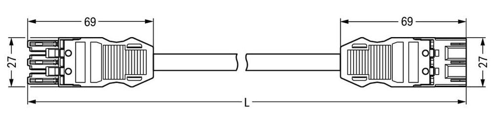 Wago Winsta Midi Cordon De Raccordement Installation De Bâtiment Ajustable - 771-9993/016-402