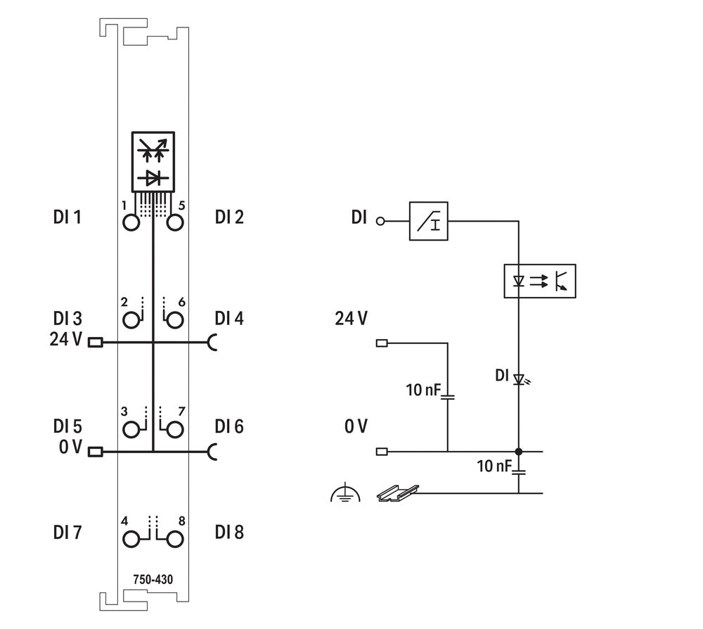 Wago Fieldbus, Périphérique Décentralisé - Module D'entrées Et Sorties Analogiques - 750-430
