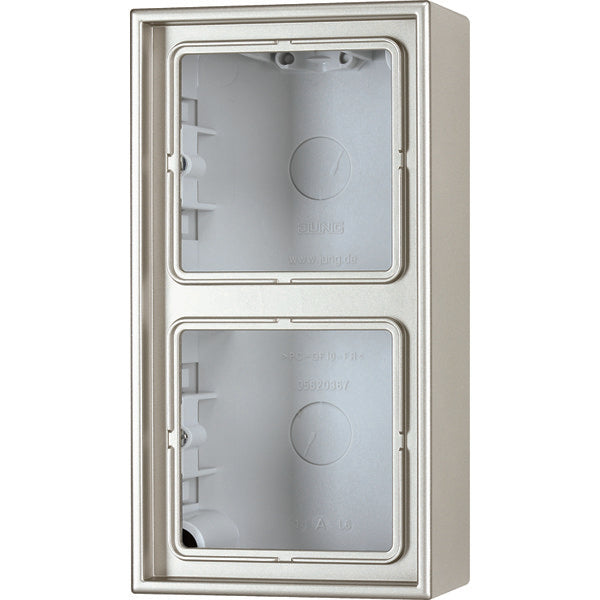 Jung Aluminum/Gold steel/Chrome Surface-Mounted Switchgear - ES2582A-L