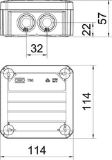 OBO T-Box Boîte De Montage En Surface Mur/Plafond - 2007434