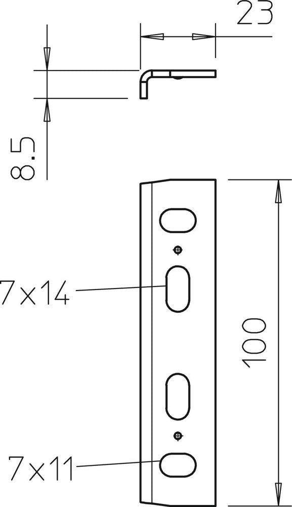 OBO MKR Connection Piece Cable Support System - 6066242 [2 Pieces]
